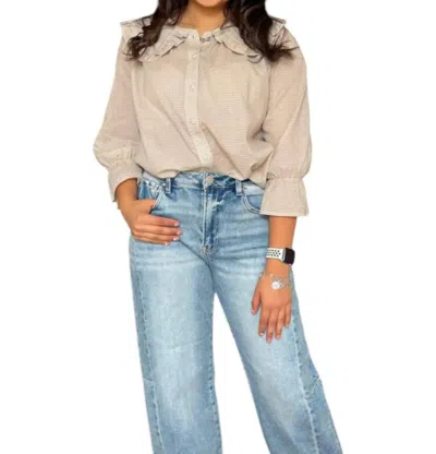 Doe & Rae Addison Top In Beige In Neutral