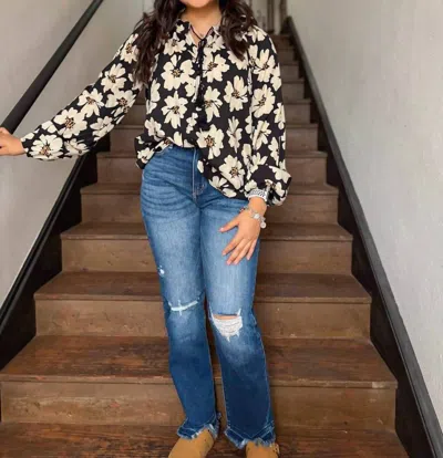 Doe & Rae Adeline Top In Black