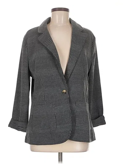Pre-owned Doe & Rae Blazer Jacket In Gray