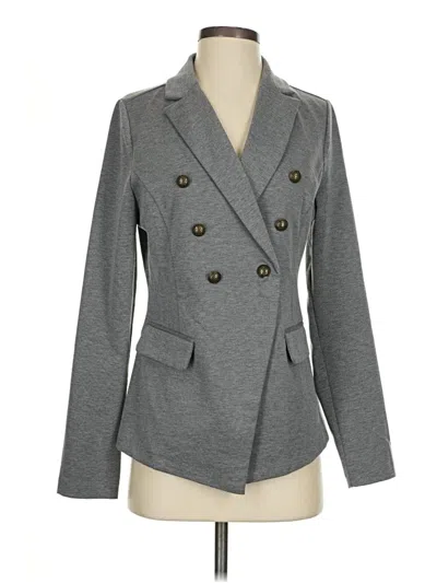 Pre-owned Doe & Rae Blazer Jacket In Gray