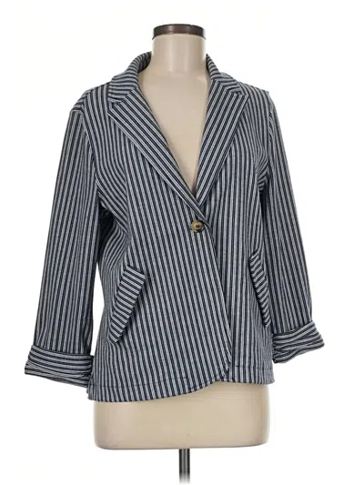 Pre-owned Doe & Rae Blazer Jacket In Gray