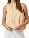 Doe & Rae Bubble Sleeveless Top In Butter In Brown