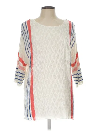 Pre-owned Doe & Rae Cardigan Sweater In White