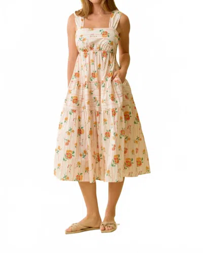 Doe & Rae Castana Dress In Orange In Multi