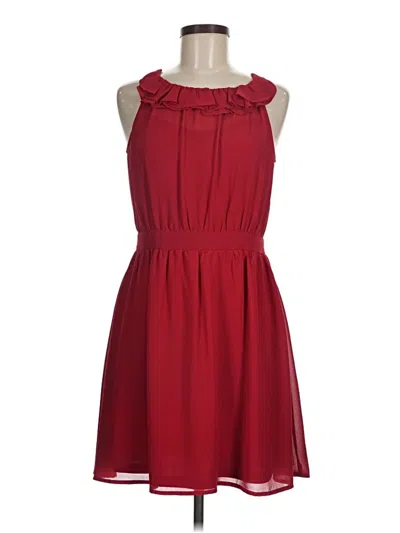 Pre-owned Doe & Rae Casual Dress In Burgundy