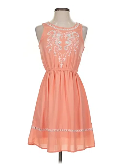 Pre-owned Doe & Rae Casual Dress In Orange