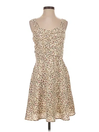Pre-owned Doe & Rae Cocktail Dress In Tan