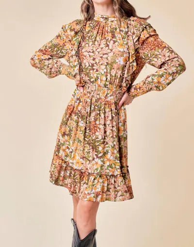 Doe & Rae Emilia Dress In Mocha In Brown