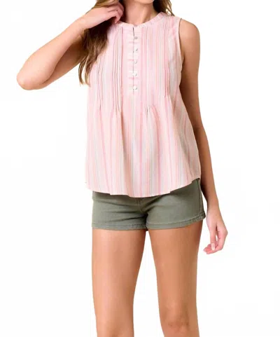 Doe & Rae Etna Top In Peach In Pink