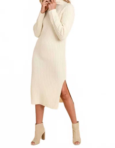 Doe & Rae Grace Sweater Dress In Cream In Neutral