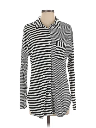 Pre-owned Doe & Rae Long Sleeve Button Down Shirt In Black