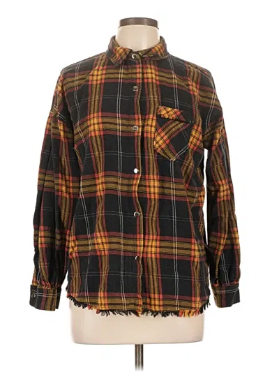 Pre-owned Doe & Rae Long Sleeve Button Down Shirt In Black