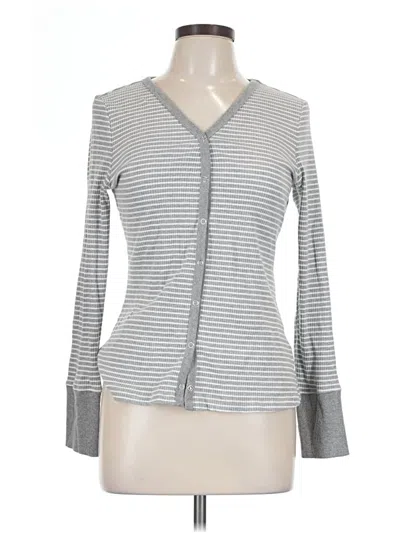 Pre-owned Doe & Rae Long Sleeve T-shirt In Gray