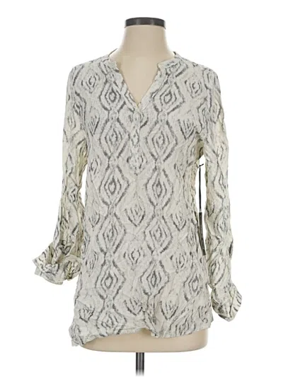 Pre-owned Doe & Rae Long Sleeve T-shirt In Silver