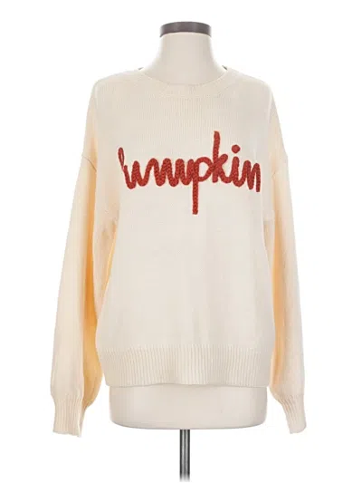 Pre-owned Doe & Rae Pullover Sweater In White