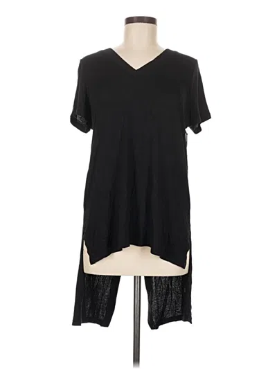 Doe & Rae Short Sleeve Top Black V Neck Tops