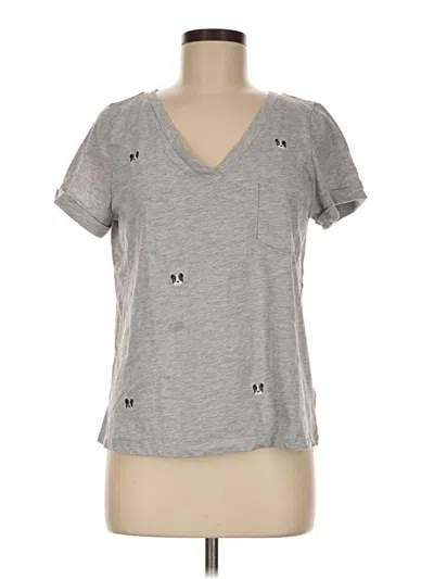 Pre-owned Doe & Rae Short Sleeve T-shirt In Gray