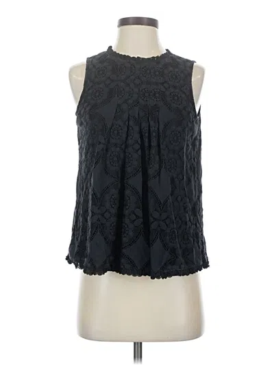 Pre-owned Doe & Rae Sleeveless Blouse In Black