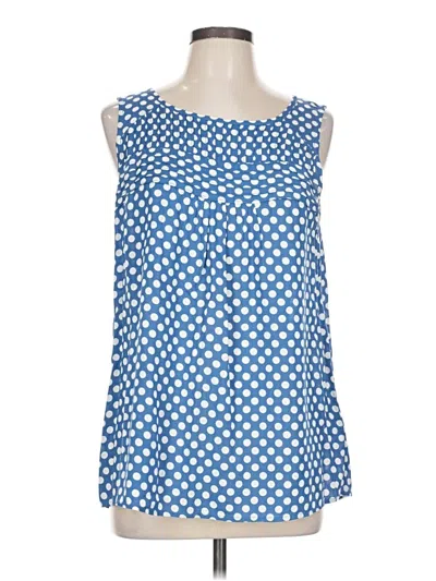Pre-owned Doe & Rae Sleeveless Blouse In Blue