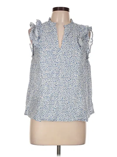 Pre-owned Doe & Rae Sleeveless Blouse In Blue