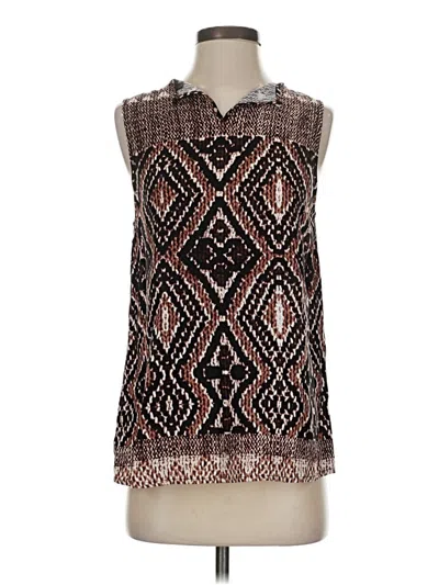 Pre-owned Doe & Rae Sleeveless Blouse In Brown