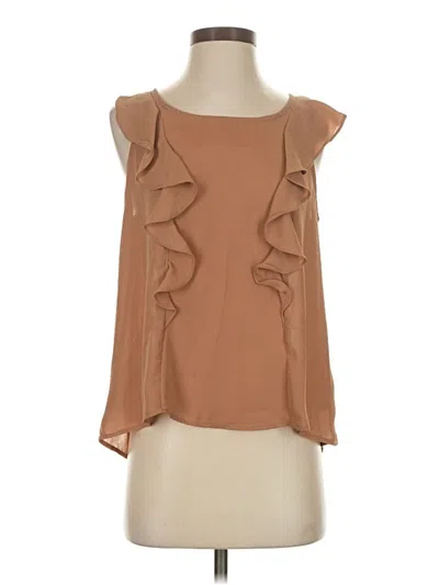 Pre-owned Doe & Rae Sleeveless Blouse In Brown