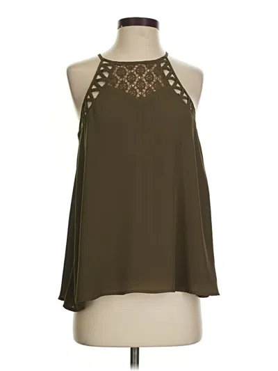 Pre-owned Doe & Rae Sleeveless Blouse In Green