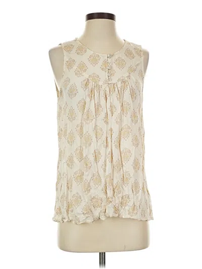 Pre-owned Doe & Rae Sleeveless Blouse In Ivory