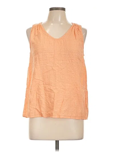 Pre-owned Doe & Rae Sleeveless Blouse In Orange