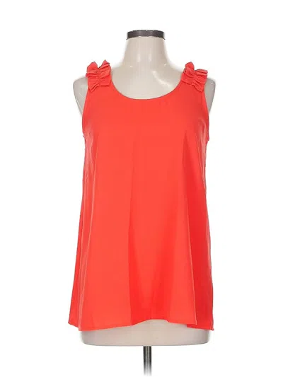 Pre-owned Doe & Rae Sleeveless Blouse In Orange