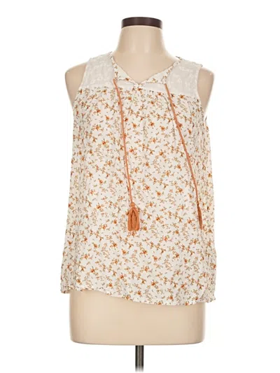 Pre-owned Doe & Rae Sleeveless Blouse In Orange