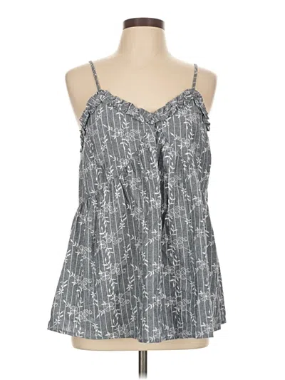 Pre-owned Doe & Rae Sleeveless Blouse In Silver