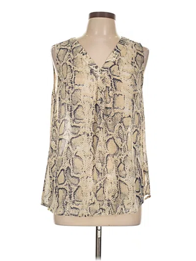 Pre-owned Doe & Rae Sleeveless Blouse In White