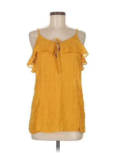 Pre-owned Doe & Rae Sleeveless Blouse In Yellow