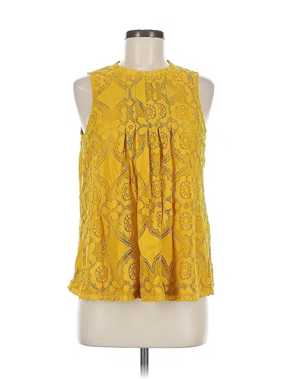 Pre-owned Doe & Rae Sleeveless Blouse In Yellow
