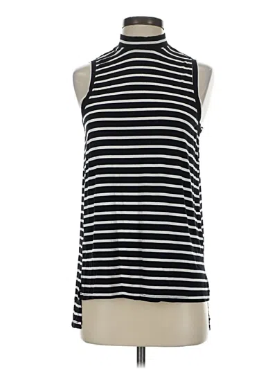 Pre-owned Doe & Rae Sleeveless Top Black Halter Neckline Tops