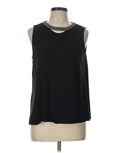 Pre-owned Doe & Rae Sleeveless Top Black Halter Neckline Tops