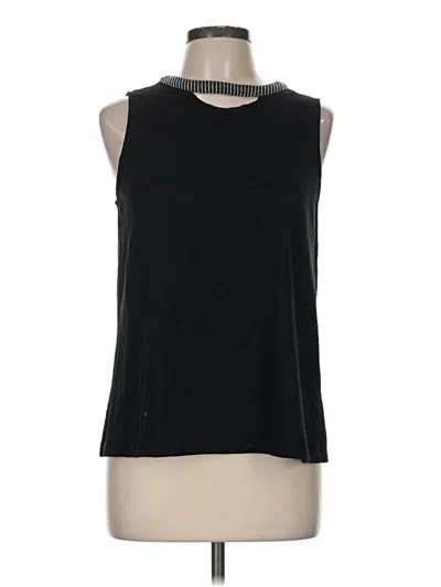 Pre-owned Doe & Rae Sleeveless Top Black Halter Neckline Tops