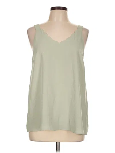 Pre-owned Doe & Rae Sleeveless Top Green V-neck Tops