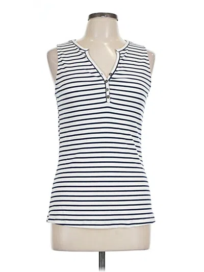 Pre-owned Doe & Rae Sleeveless Top White V-neck Tops