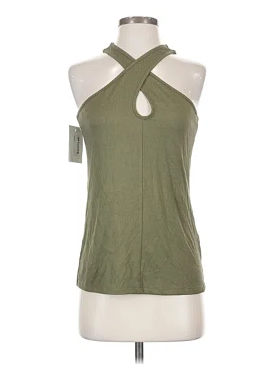 Doe & Rae Tank Top Green Halter Neckline Tops