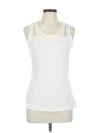 Doe & Rae Tank Top White Halter Neckline Tops In White