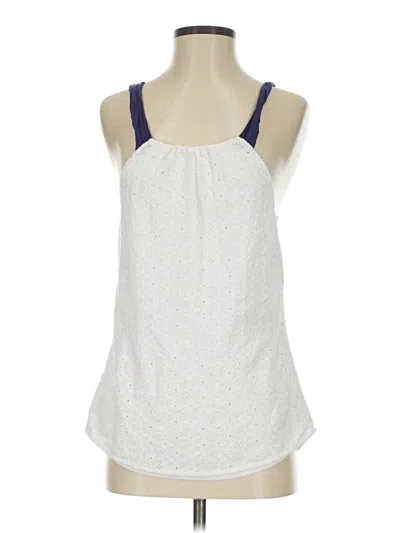 Pre-owned Doe & Rae Tank Top White Halter Neckline Tops