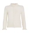 Doen Claudie Ruffled Pointelle-knit Alpaca-blend Cardigan In White