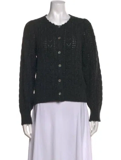 Pre-owned Doen Alpaca Crew Neck Sweater In Black