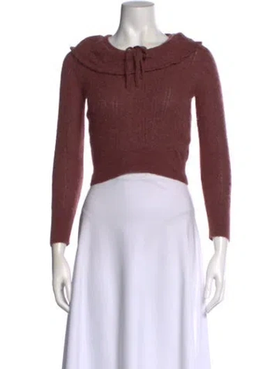 Pre-owned Doen Alpaca Crew Neck Sweater In Brown