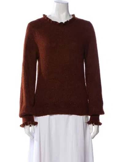 Pre-owned Doen Alpaca Crew Neck Sweater In Brown