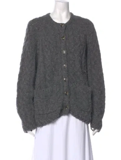 Pre-owned Doen Alpaca Crew Neck Sweater In Gray