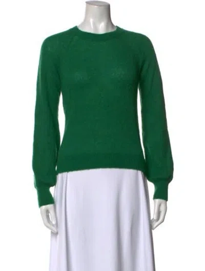 Pre-owned Doen Alpaca Crew Neck Sweater In Green