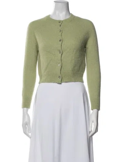 Pre-owned Doen Alpaca Crew Neck Sweater In Green